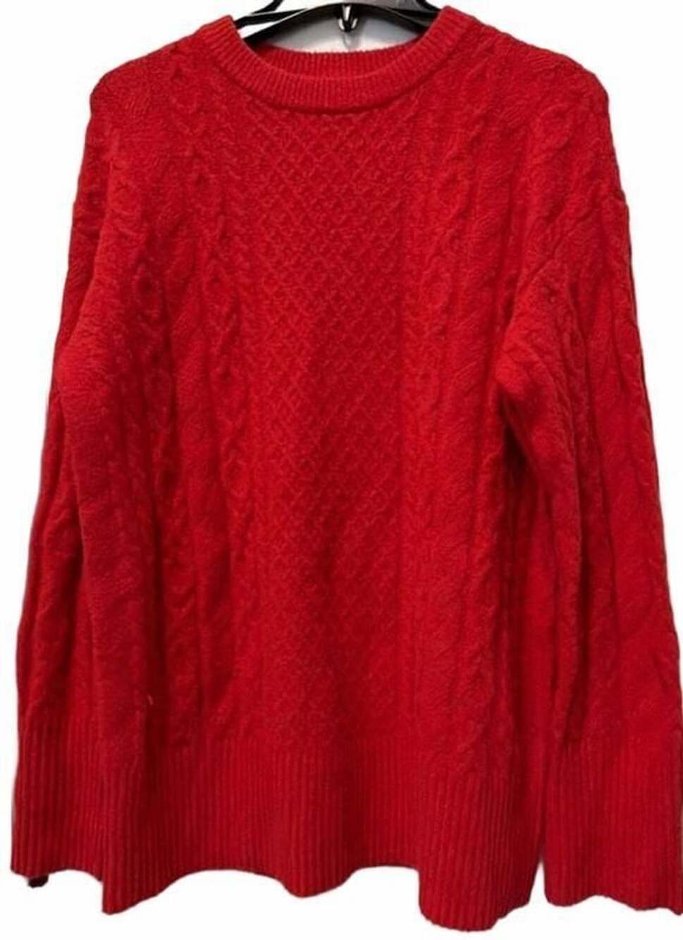NWT Target a new day cable knit red crewneck